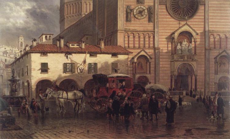 Edward lamson Henry The Cathedral of Piacenza France oil painting art